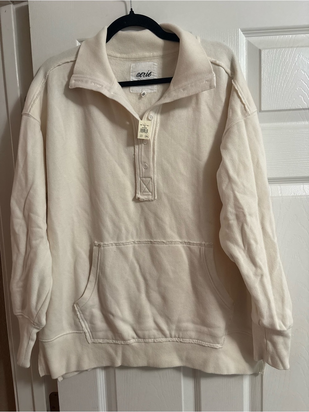 NEW Aerie pullover sweatshirt cream comfy cozy fall oversized NWT women's S
